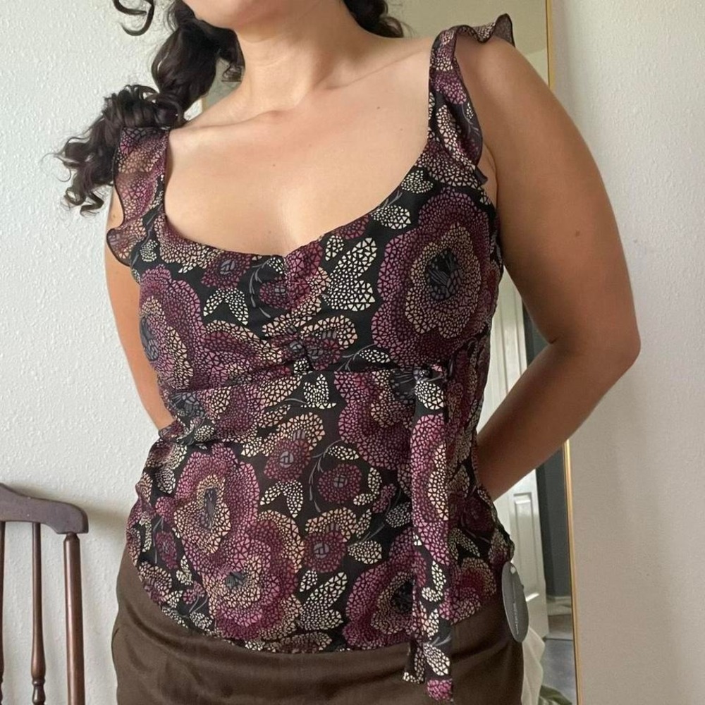 Vintage‎ 90s Floral Whimsy Fairy Boho Blouse - Picture 3 of 7